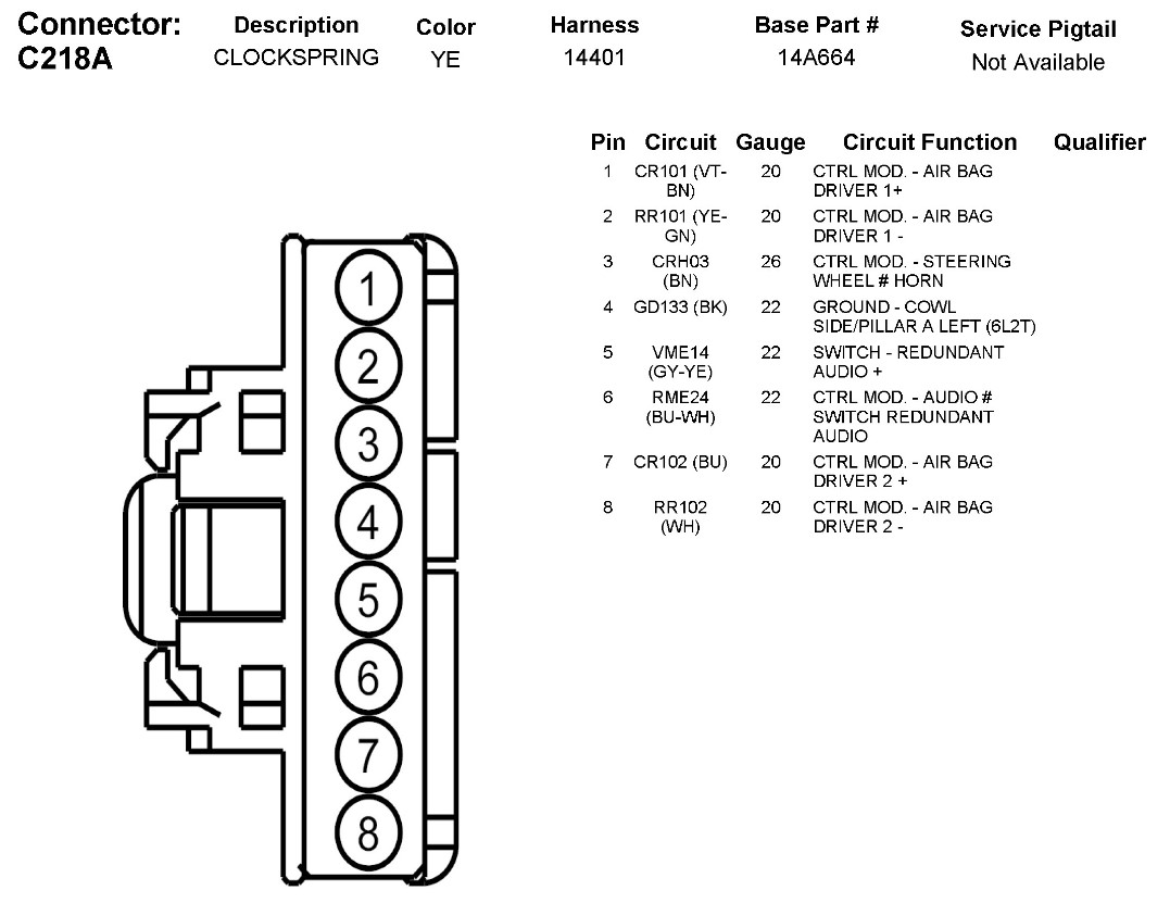 Ford Escape Connector C218A