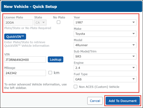 mol-quicksetup-fillvehicleinfodirect