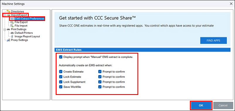 ems extractpreferences